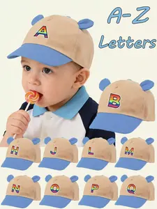1PC Adjustable Baseball Cap with Cute Ears, Casual Sun Protection Hat for Boys and Girls, Suitable for Ages 1-3