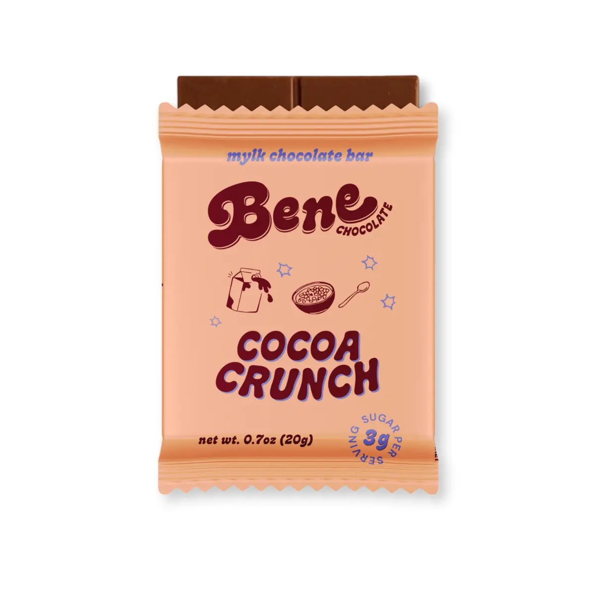 Mini Cocoa Crunch Mylk Chocolate Bar: Mood + Attention Boost (14 mini bars)