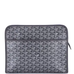 Pre-owned Goyard Canvas Coated Clutches & Wristlets Jouvence Toiletry Pouch Coated Canvas MM by Rebag