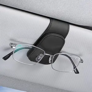 Car Sunglasses Clip Eyeglass Holder Sun Visor Car Interior Sunglasses Case Eyeglass Multi-Function