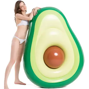 Inflatable Avocado Float, Adult Pool Floating Chair, Thickened Inflatable Pool Lounger, Fabric Floating Hammock Seat, Kids Inflatable Pool | Fun Summer Beach & Water Party Games