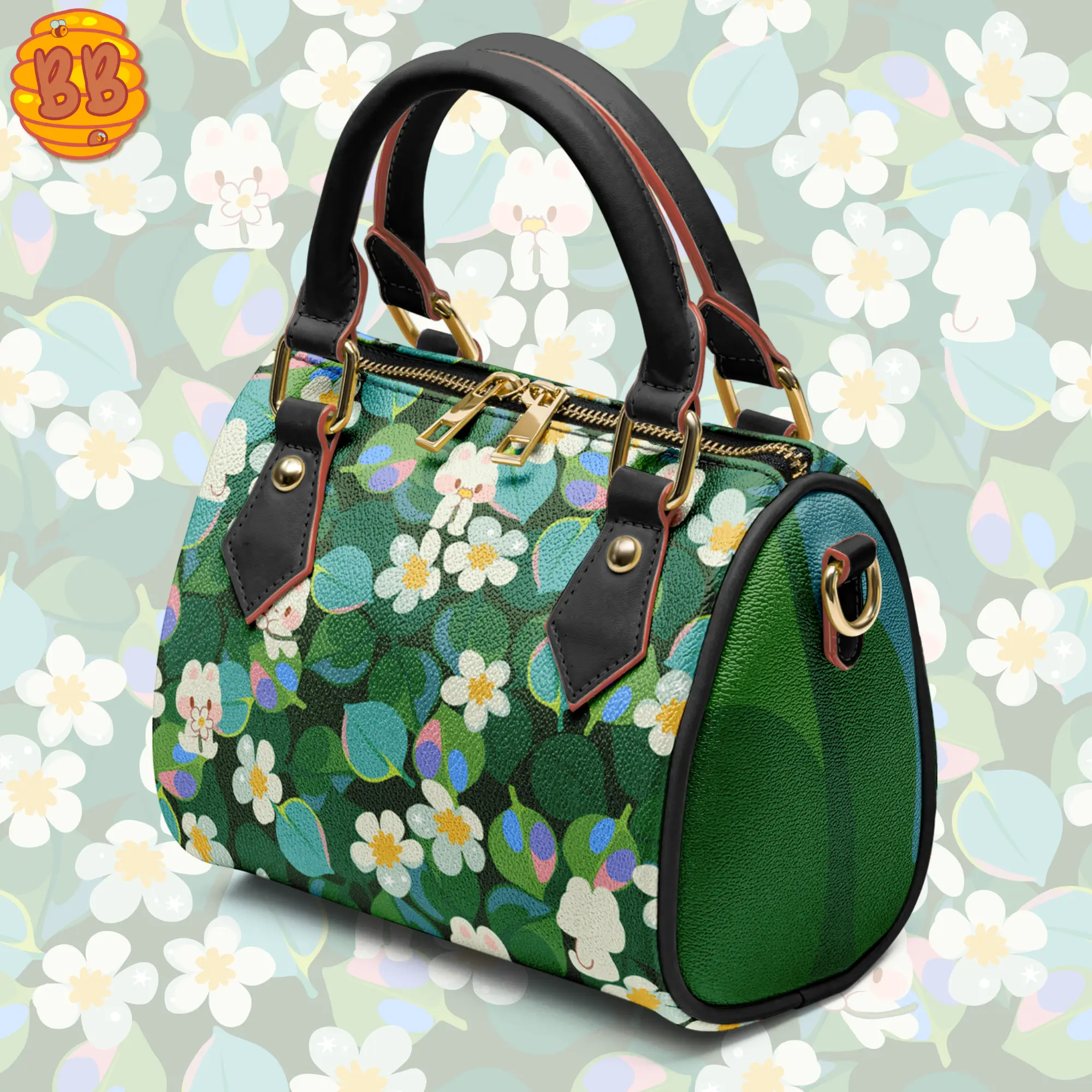 Bunny Daisy Garden Cute Crossbody Handbag