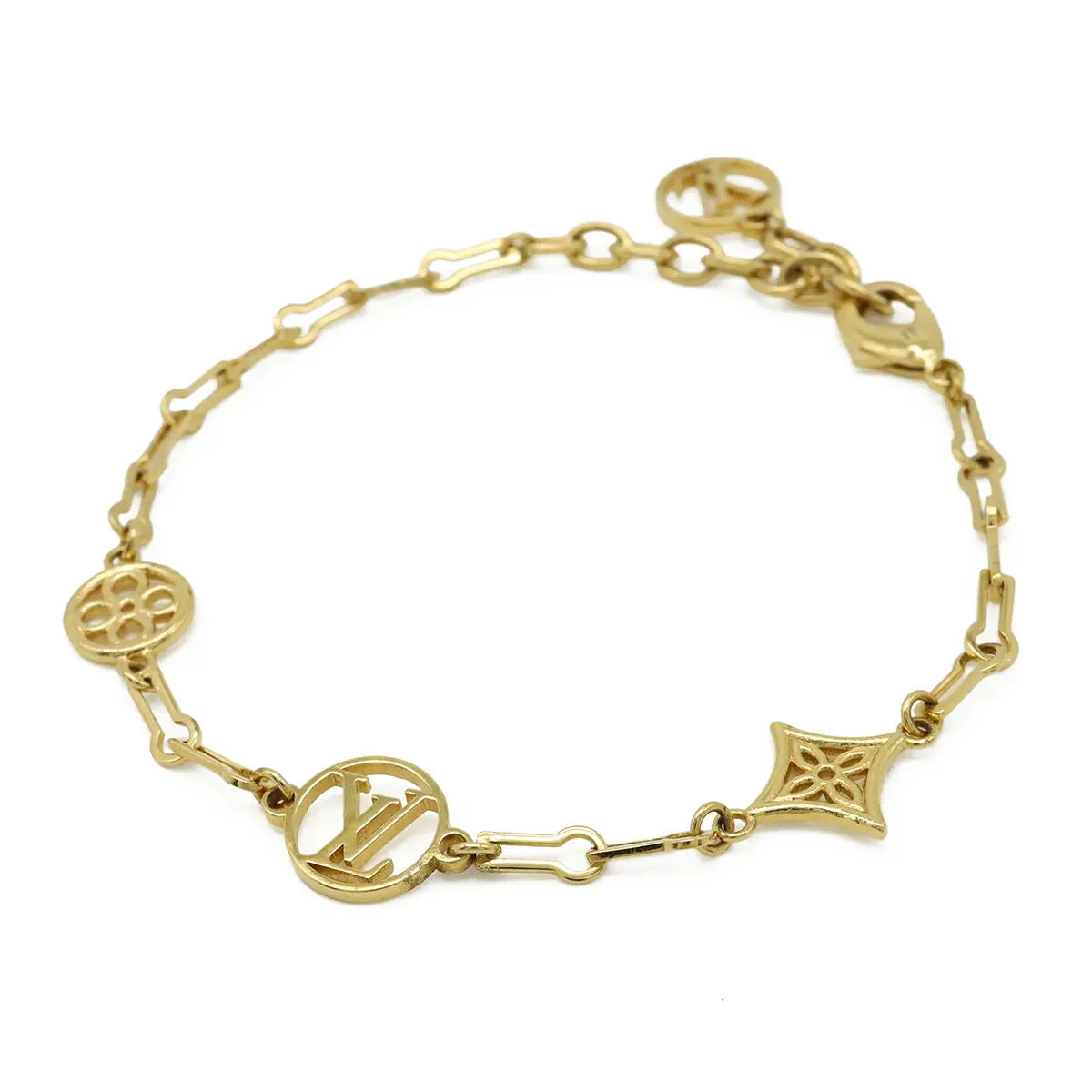 Pre-owned Louis Vuitton Brass Small Leather Goods Bracelet Forever Young Bracelet