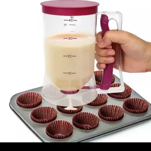 Cupcake Batter Separator And Dispenser - Handheld Funnel Measuring Cup Tool For Mess-Free Baking