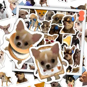 120 Realistic Chihuahua Dog Head Stickers — Decals for Phone Cases, Water Bottles, Guitars, Notebooks, and Planners