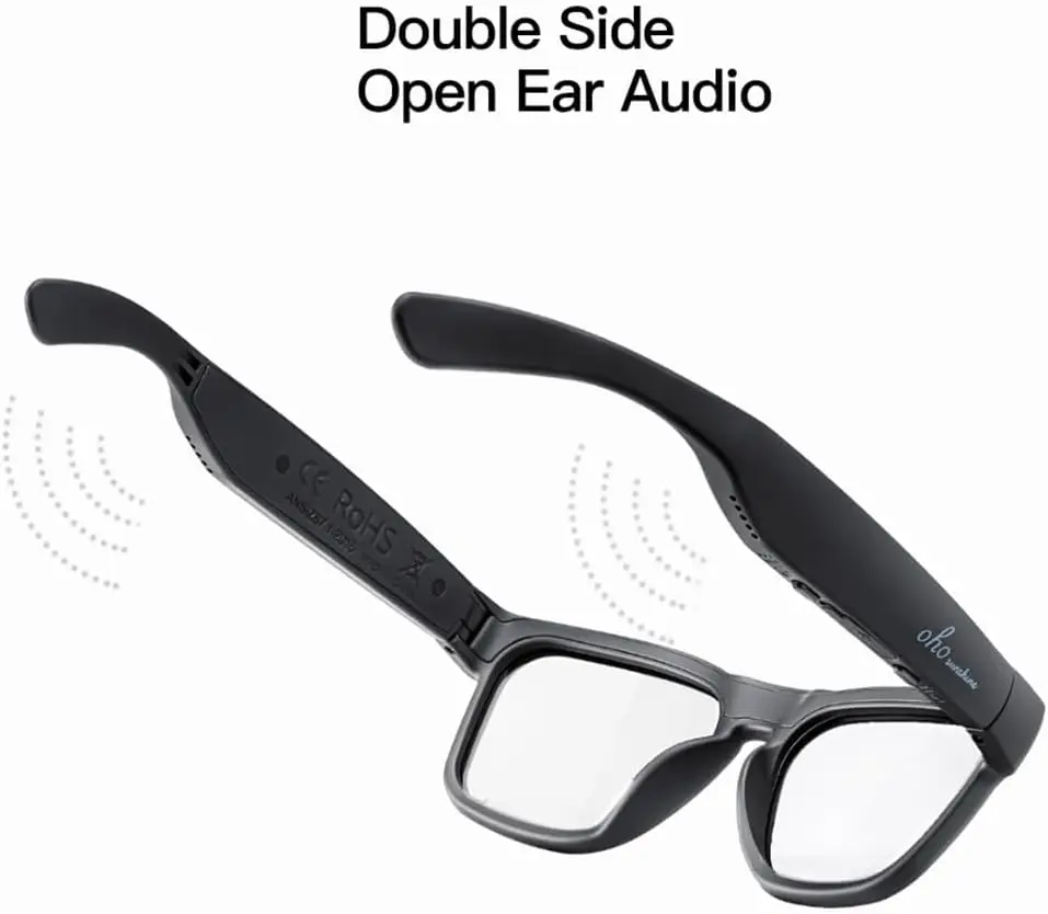 OhO Sunshine Elite Modern Phone Connected Smart Glasses - Wireless Bluetooth Audio Sunglasses with Voice Control, UV400 Sun Protection, Music Support, Lightweight Durable Batteries, Ideal for Hiking, Father's Day Gifts Voice Assistant Glasses Wearable