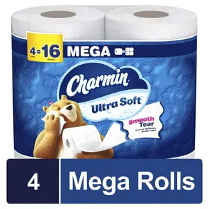 Ultra-Soft Smooth Tear Toilet Paper (224-Sheets Per Roll) (4-Mega Rolls)