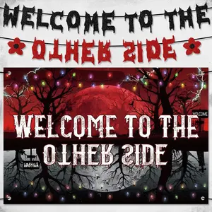 Spooky Forest Theme Party Decoration, Hanging Banner & Upside Down Design, Perfect for Halloween/birthday/room Wall Decor, Party Decorations Banners