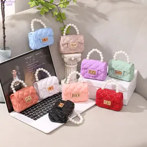 2026 New Mini Pearl Jelly Bag for Women & Girls, Cute Portable Lipstick Pouch, Small Crossbody & Wristlet Handbag, Waterproof Lightweight Stylish Design Perfect for Daily Outings, Parties, Travel, Gifts & Small Accessories Storage, Purse, Miniature Things