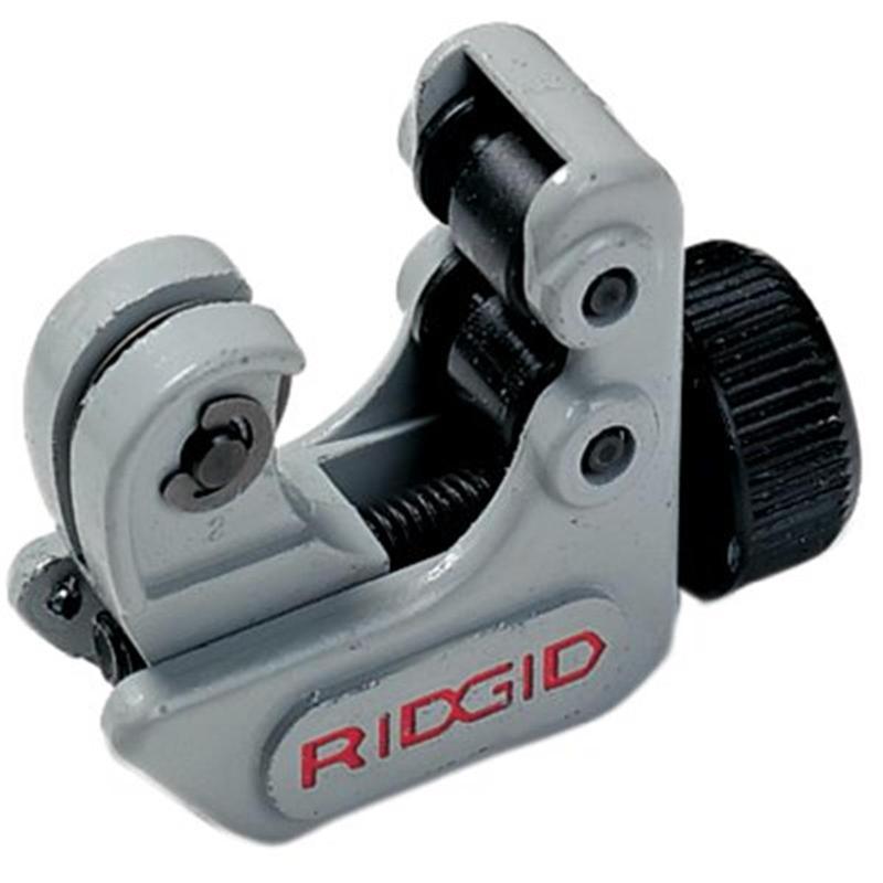 Ridgid 632-32975 Close Quarters Heavy-Duty Hand Pipe Cutter - Self-Feeding Wheel, Tight Space Fit, Cuts Copper/Aluminum Tubing, Includes PVC Tool, Knurled Feed Screw Knob (Copper Pipe Cutters, Cutting Tubing)