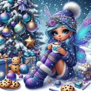 5D DIY Full Drill Round Diamond Painting - Diamond Painting Kit DIY Kits Diamond Art Tools Christmas Elf Mosaic Canvas DIY Wall Art, Home Wall Decoration