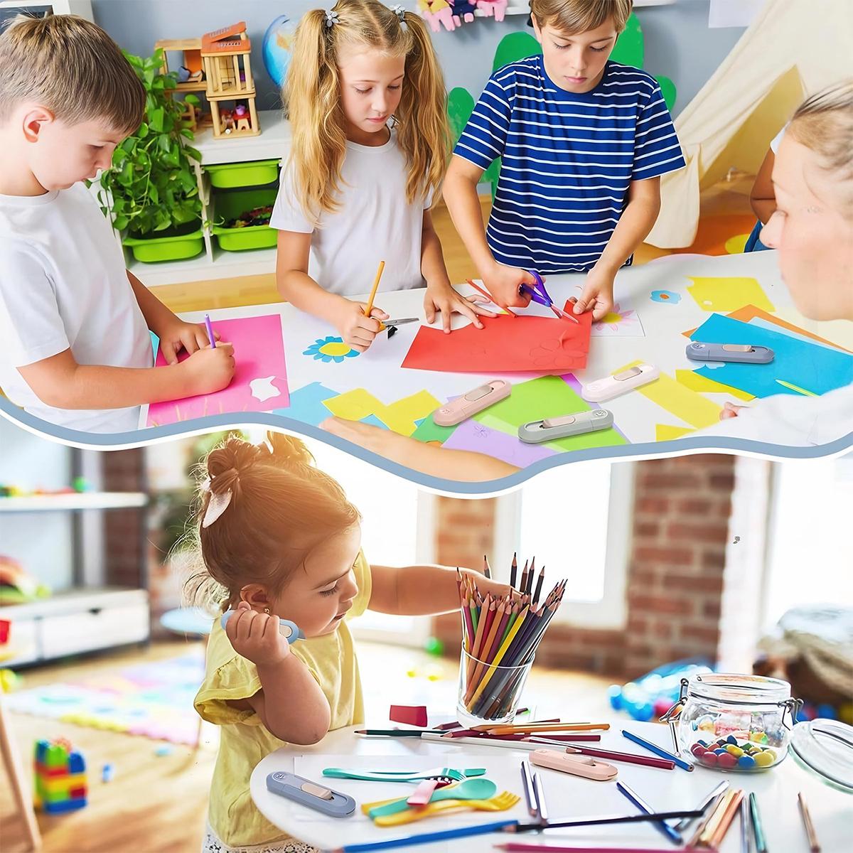 Fogepix Retractable Box Cutter, Mini Box Opener Utility Knife, Convenient and Handy Cutting Solution Envelope Opener for opening daily express boxes, packages, paper tapes and more