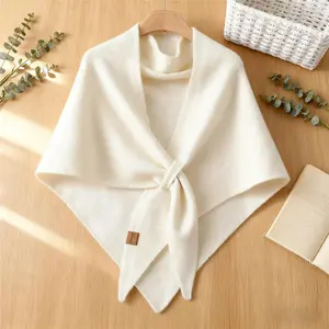 2025 New Women's Oversized Triangle Scarf Cashmere-like Soft Shawl Lightweight Warm Versatile Neck Warmer for All Seasons 73" x 30" Premium Acrylic