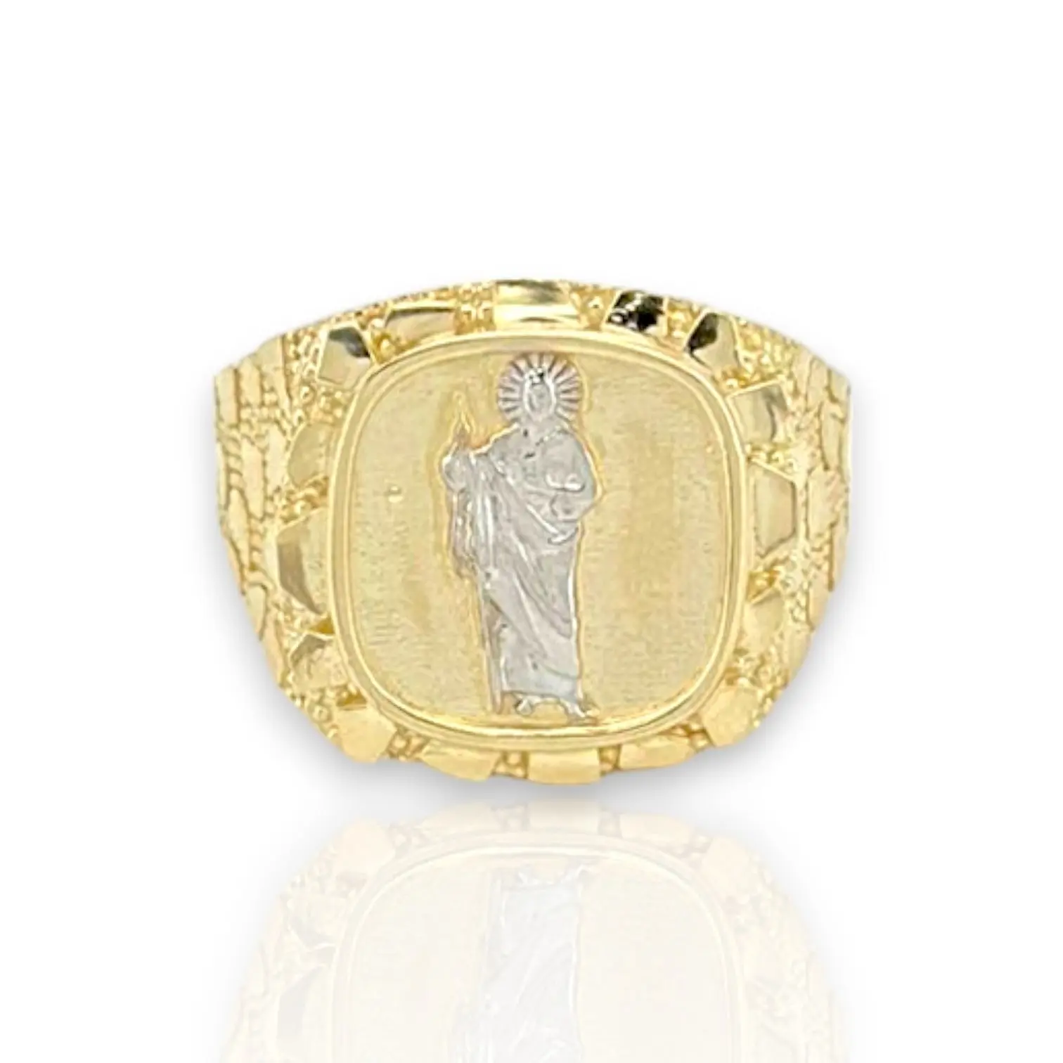 Saint Jude Nugget Ring - 10k Yellow Gold