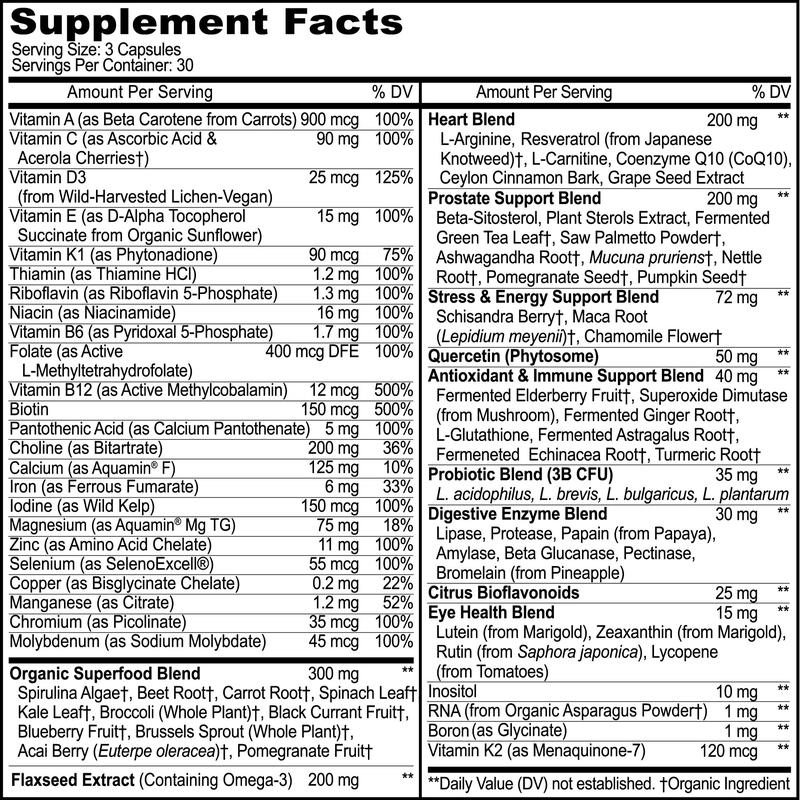 Methylated Multivitamin for Men with 44 Whole Foods