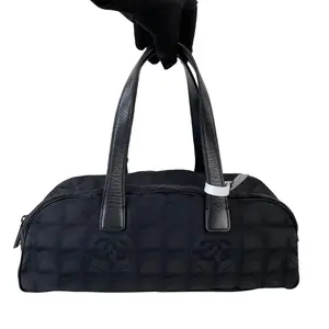 Pre-owned CHANEL nylon Shoulder Bags New Travel Line Duffle Bag with bag charm