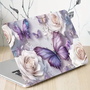 Butterfly Pattern Laptop Sticker, Self Adhesive Laptop Decal, DIY Decorative Sticker for HP Dell Lenovo Asus Laptop, Car Exterior Accessories