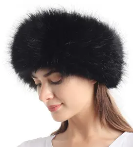 Womens Faux Fur Headband Winter Earwarmer Earmuff Ski