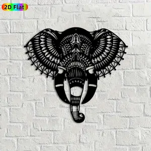 1pc Elephant Metal Wall Art, Intricate Elephant Statue Mural, Ideal Gift for New Year, Christmas, Animal Decor Enthusiasts, Weather-Resistant Metal Wall Decor Wall Sculptures, Perfect for Living Room Wall & Garden Fence, Exquisite Home Accent