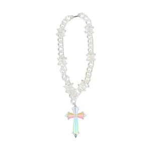Hardy Silver Acrylic Chain Necklace