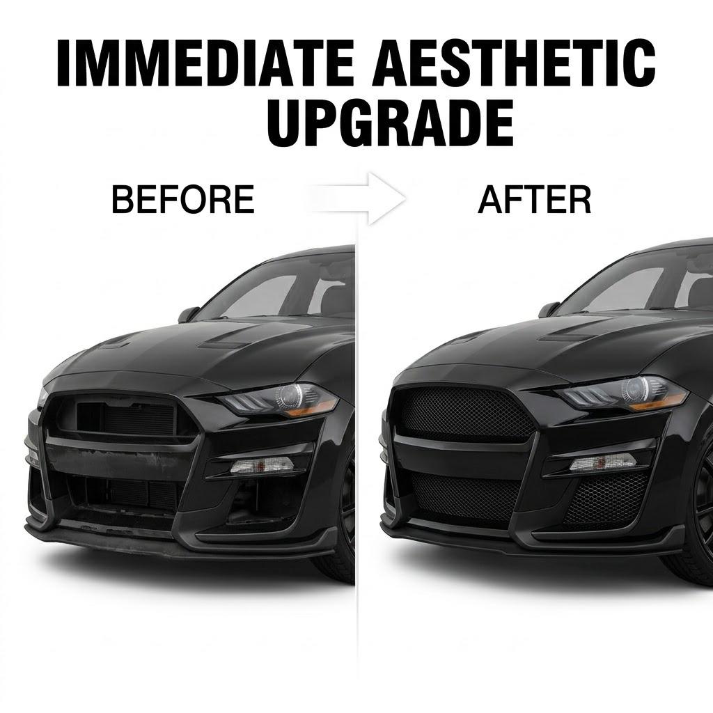 Universal Black Aluminum Alloy Grill Mesh 3x6mm Rhombic Grid 100x33cm for Bumper Vent Protection Durable High-Quality Customizable Fit Easy Installation