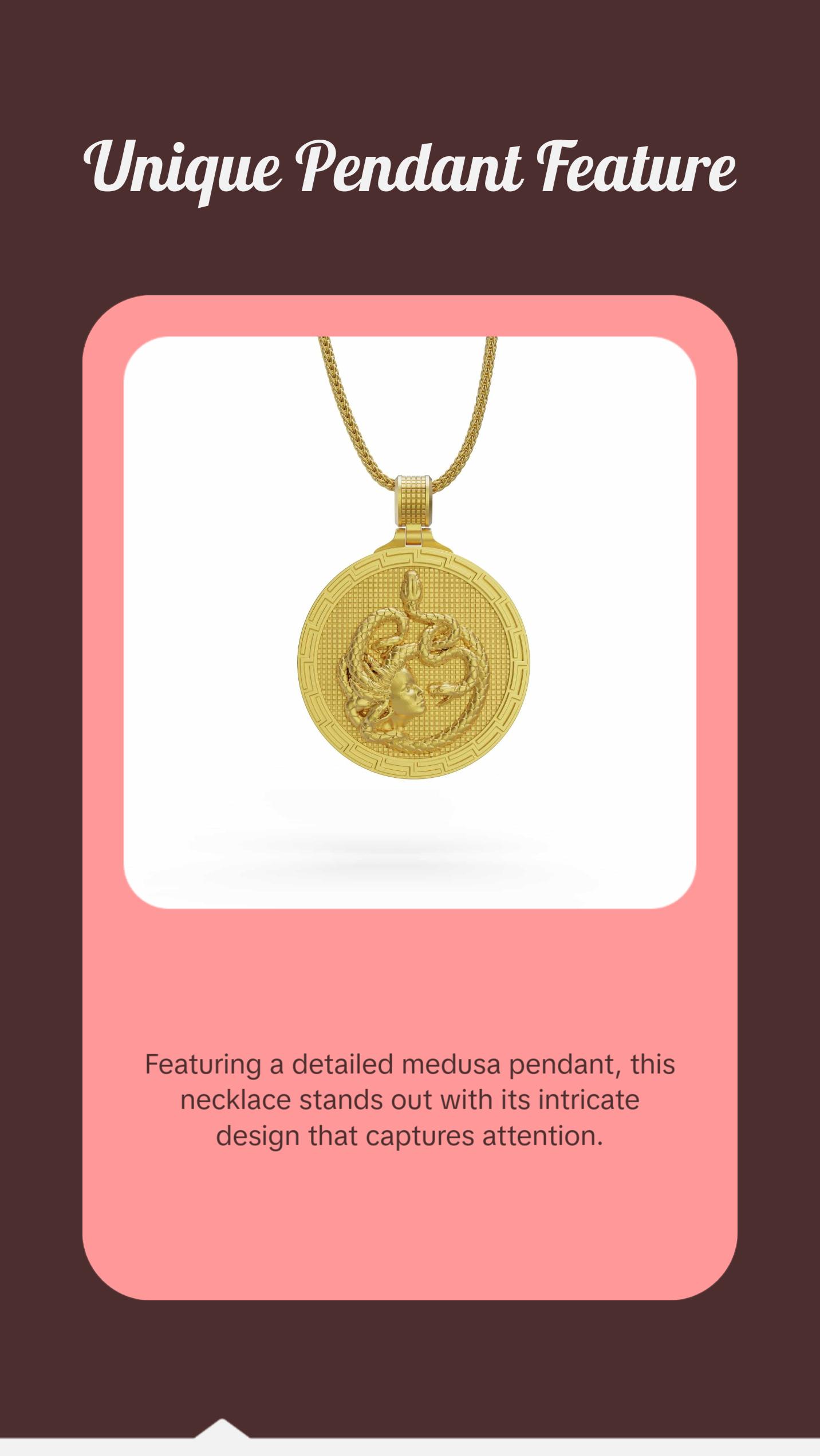 Medusa Snakes Necklace