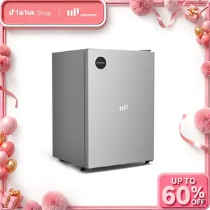 Upstreman mini fridges 2.5 Cu.Ft Sleek Stainless Steel Mini Fridge Energy Star Certified Adjustable Temperature Thermostat Reversible Door Compact pink Refrigerator for Office Bedroom Dorm CR26 College Outdoor Portable Freezer beverage cooler beer black t
