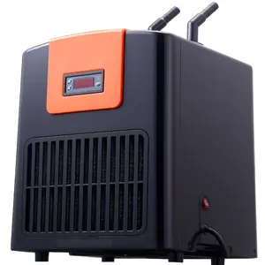 Aquarium Chiller 52 Gallon, 1/10 HP Water Chiller for Hydroponics, Fast Cooling for Fish Tank, Axolotl, Coral Reef, Quiet Refrigeration Compressor, Titanium Evaporator, Complete Fittings
