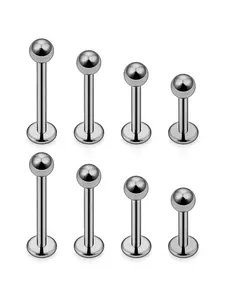 2-8PCS 16g G23 Titanium Labret Monroe Lip Tragus Cartilage Earring Ring Stud Piercing Jewelry 6mm 8mm 10mm 12mm, Body Piercing Jewelry
