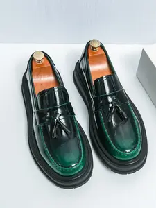 Men's Business Style Solid Color  Dress Shoes, Fashionable Round Toe Shoes for Work Office, Casual Trendy Shoes for Daily Wear