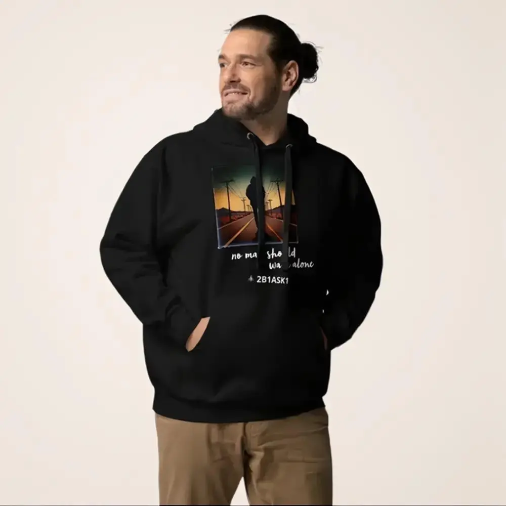 No man should walk alone 2B1ASK1 Masonic Hoodie