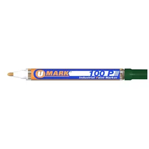 U-Mark  100P Industrial Paint Marker, Green - 12 per Box