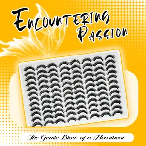 Extra Large Volume False Eyelash Extensions 48 Pairs Set D Volume Full False Lashes One Piece Full Lashes Flattering Thick Soft Slim Light False Eyelashes Natural and Beautiful Soft and Comfortable Makeup Cosmetic