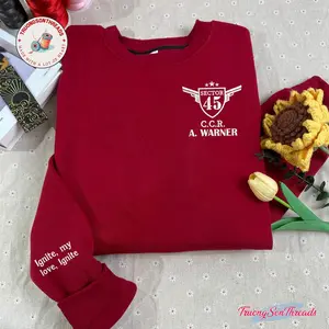 Shatter Me Warner Embroidered Sweatshirt – Sector 45 CCR Bookish Uniform BookTok Merch for Readers