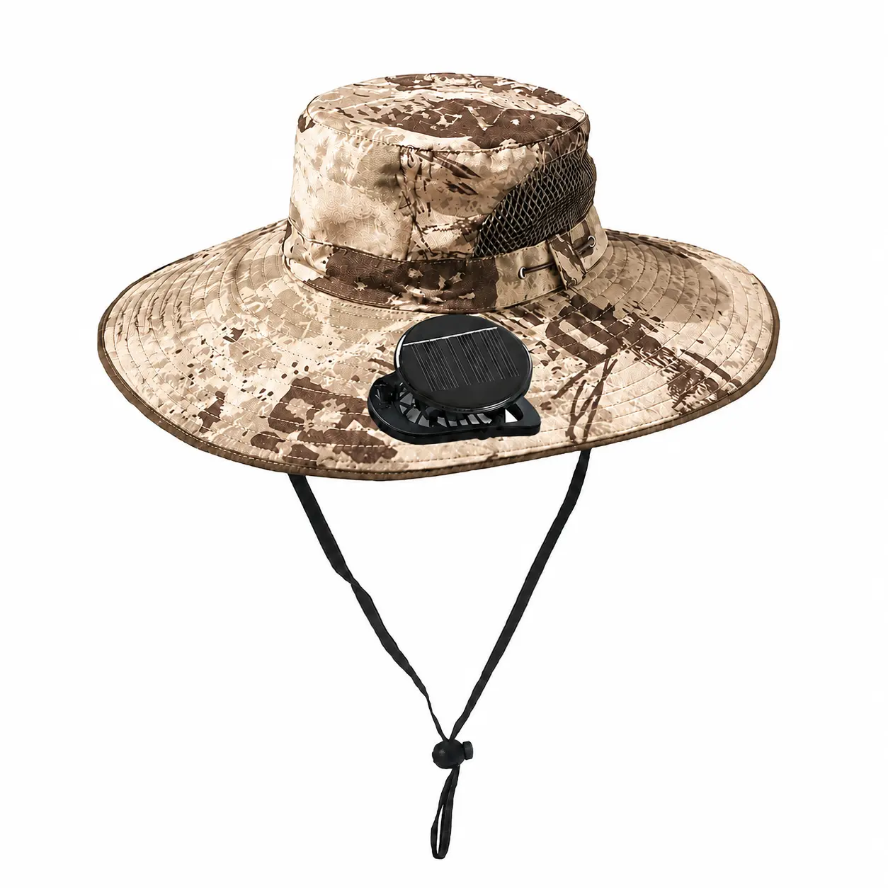 [Flash Deals] Ntaanoo 2026 Solar Fan Cooling Sun Hat for Men, 3-Speed Adjustable Outdoor Fishing Cap, Wide Brim Waterproof Hat, Perfect Father's Day Gift
