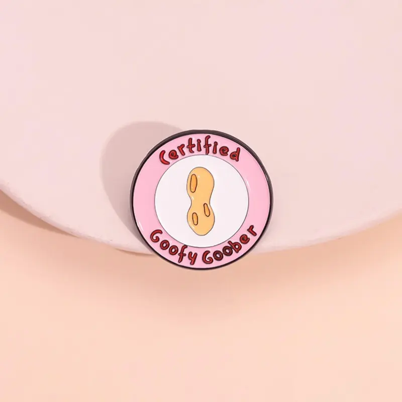 Cartoon Donut Design Brooch, Alloy Brooch Pin, Cute Letter Pattern Enamel Pin Clip Suitable for Backpacks, Jeans, Scarves, Hats Decoration, Fashion Accessories for Women & Men, Jewelry, Flower Brooch Pin