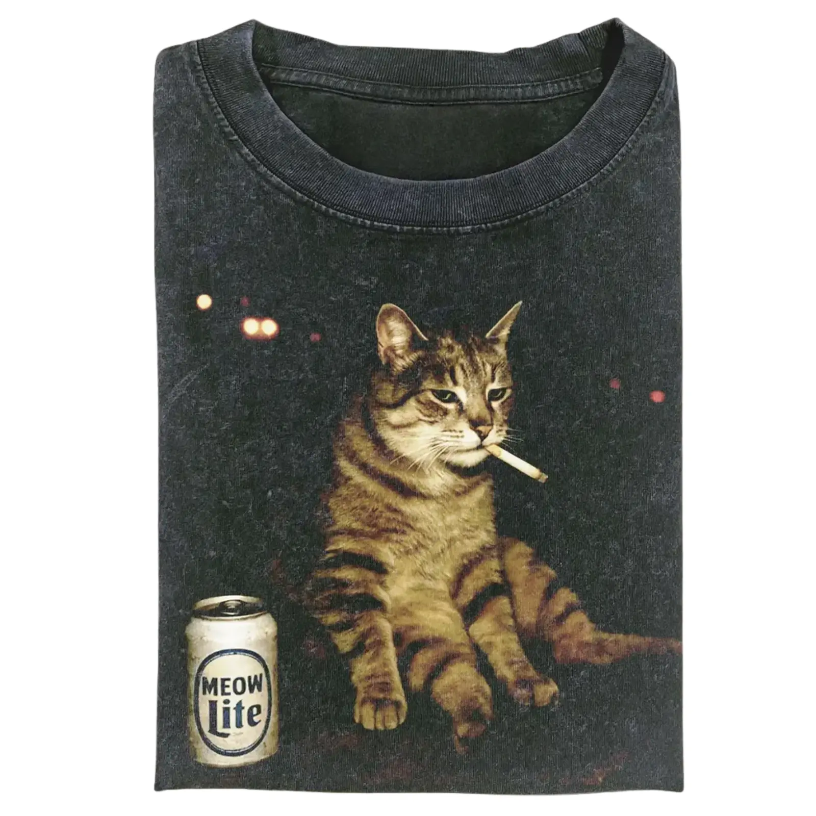 Vintage Smoker Cat Meme T-shirt, Funny Edgy Kitty Graphic Tee, Unisex Fit Design, Casual Streetwear Gift Idea