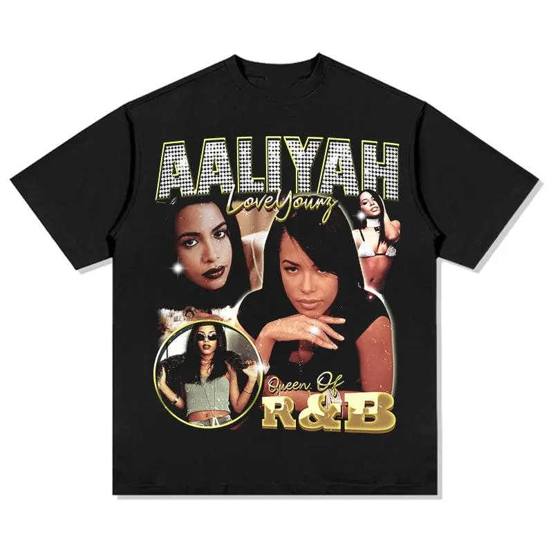 Aaliyah Vintage Concert Style Graphic T-Shirt, 90s R&B Legend Tee, Retro Music Fan Apparel, Collector Gift T080610