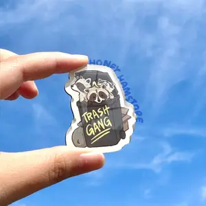 Raccoon Trash Gang | Funny Cute Acrylic Magnet | Gifts Under 10 | Novelty Accessory Joke Present | For Refrigerator Lockers File Cabinets