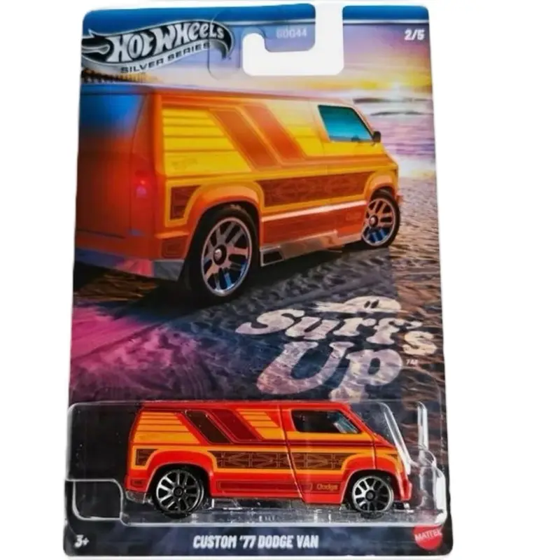 Hot Wheels Surfs Up Custom Dodge Van Silver Series Collectible Diecast Model Toy Car Scale 1:64 Malaysia Edition