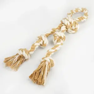 Fida Dog Rope Toys for Large/Medium Aggressive Chewers, Tough Cotton Chew Toy, 3 Feet 5 Knots Indestructible, Tug of War Dog Pull Rope Teeth Cleaning