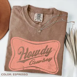 Comfort Colors Howdy Cowboy T-shirt, Howdy Western tshirt, Yee Haw Tee, Cowgirls Shirt, Country Cowboy TShirt, Southern Howdy Shirt, Western Clothes Gift for her Cowgirl