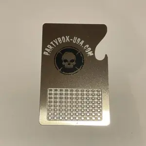 PartyBox-USA Stainless Metal Grater & Bottle Opener Fits in Wallet Card Multi-Tool