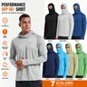 [Clearance] baleaf Men Sun Protection Hoodie Face Mask UPF50+ Long Sleeve Thumbholes UV SPF Shirt Neck Gaiter Fishing Beach Breathable Rash Guards Cool Feel Dust Proof Ninja Costumes Halloween Black #Summervibes SwimWeek