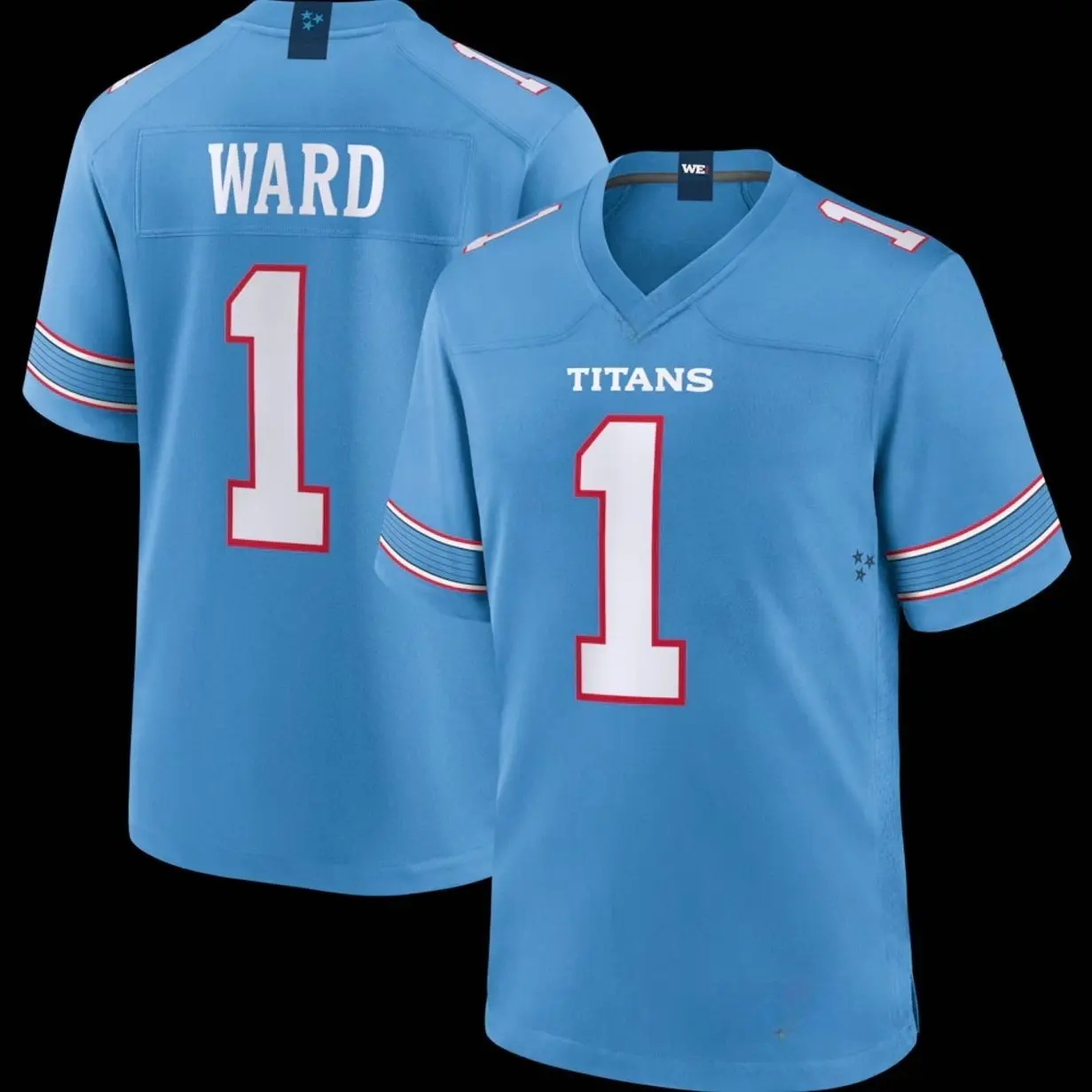 Unisex Football inspired by Titans Ward 1 Game Player Jersey -  Light Blue