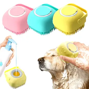 【Black Friday Deal】Gentle Silicone Pet Brush For Dogs And Cats - Massages And Cleans With Built-In Shower Gel Dispenser - For All Fur Types - Suitable for Daily Grooming - Perfect Gift for Pet Lovers