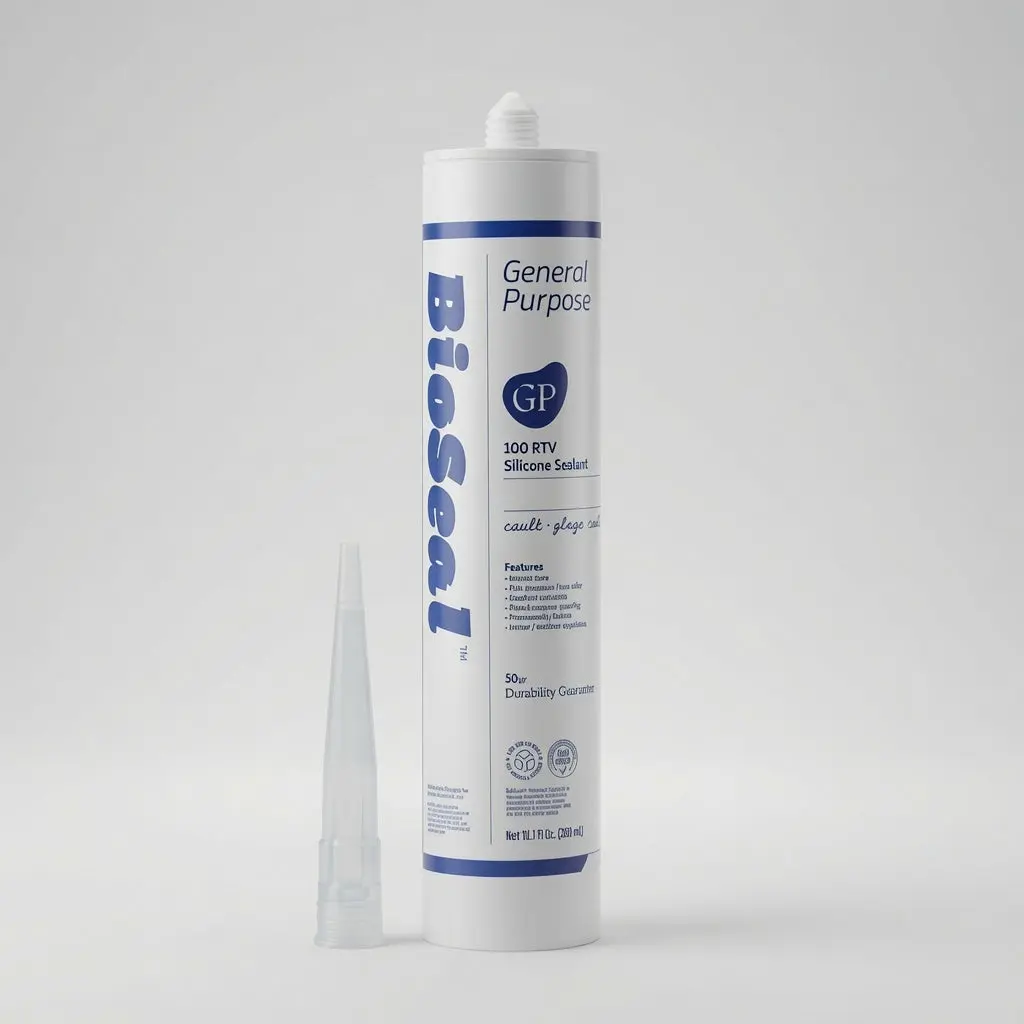 General Purpose BioSeal Silicone Caulk 10.1oz | 100% Waterproof Multi-Surface Sealant | Interior & Exterior | Clear, White, Black, Aluminum, Translucent
