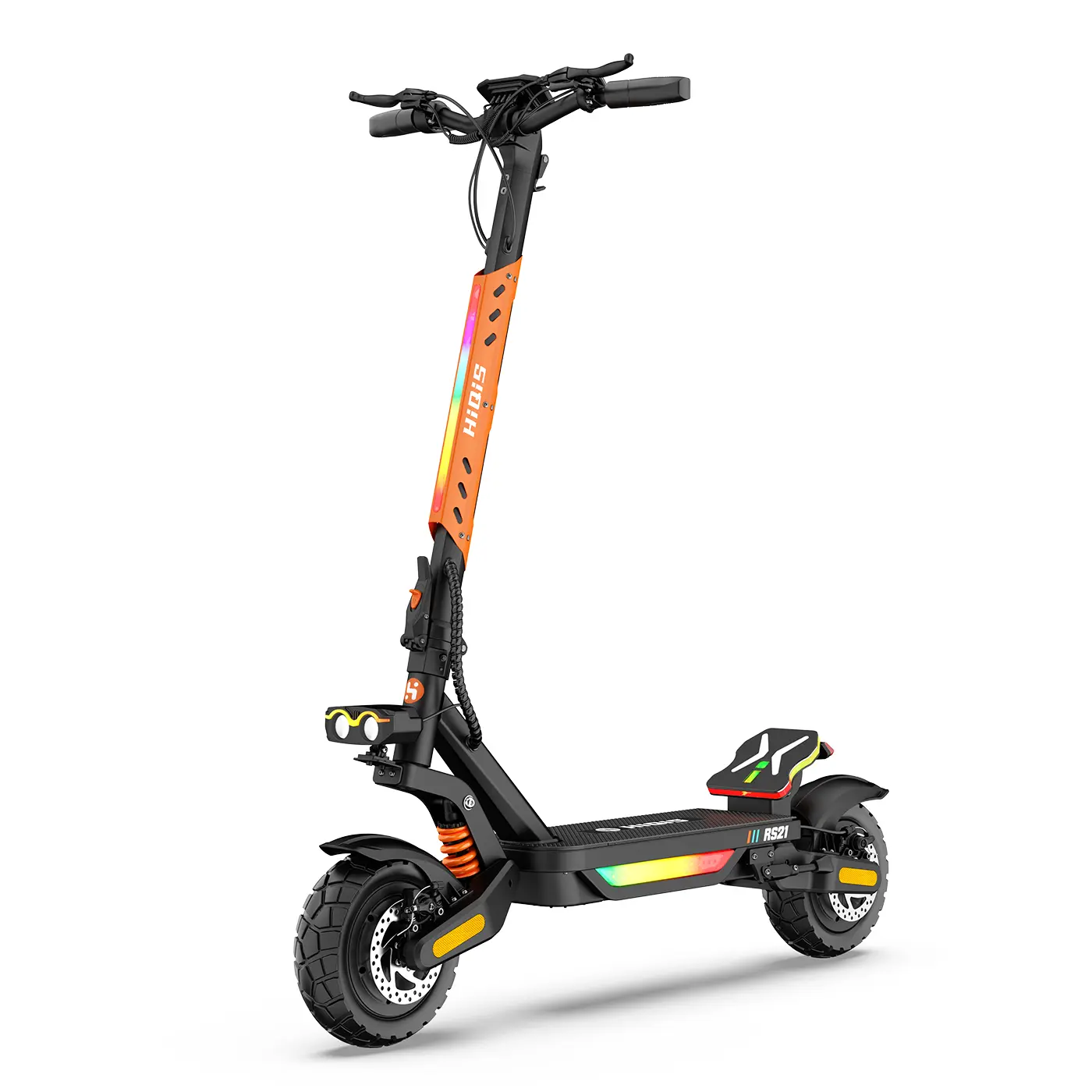 RS20 all terrain electric scooter, front and rear dual 1200 watt electric motors, Max.Speed 35 miles per hour, range of 20/40 miles, violent motorcycle,  330 pound load-bearing capacity, dual shock absorption system, foldable off-road electric scooter
