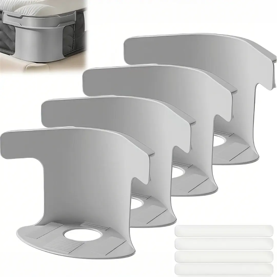 4 Pack Heavy Duty Bed Sheet Lock Clips, for All Size Mattress Household Bedroom, Non-slip Bedding Fastener, Adjustable Corner Strap Holders to Keep Fitted Sheets Firm and Tight