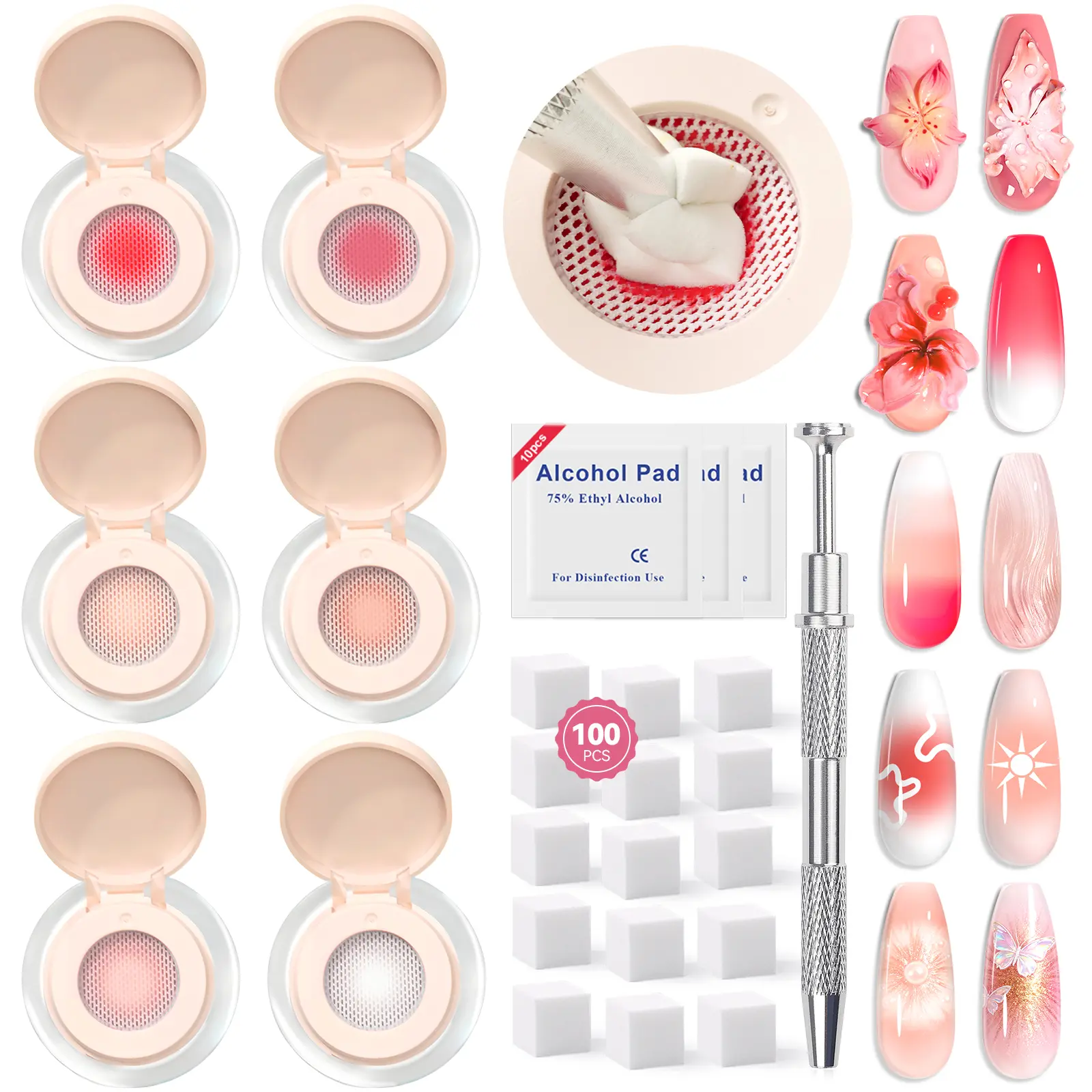 6 Colors Cushion Patting Gel Polish Kit